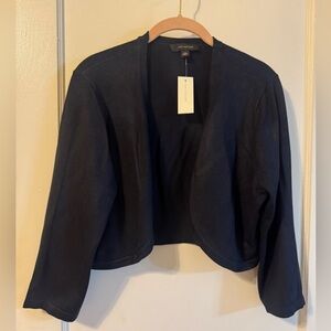 Ann Taylor Navy Open Front Cardigan